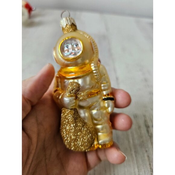 Patricia breen Gold astronaut diver ornament vintage Xmas tree - Picture 7 of 10